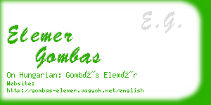 elemer gombas business card